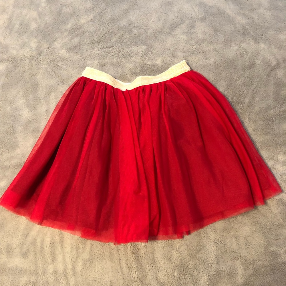 Gymboree girls soft red tulle skirt - size 4